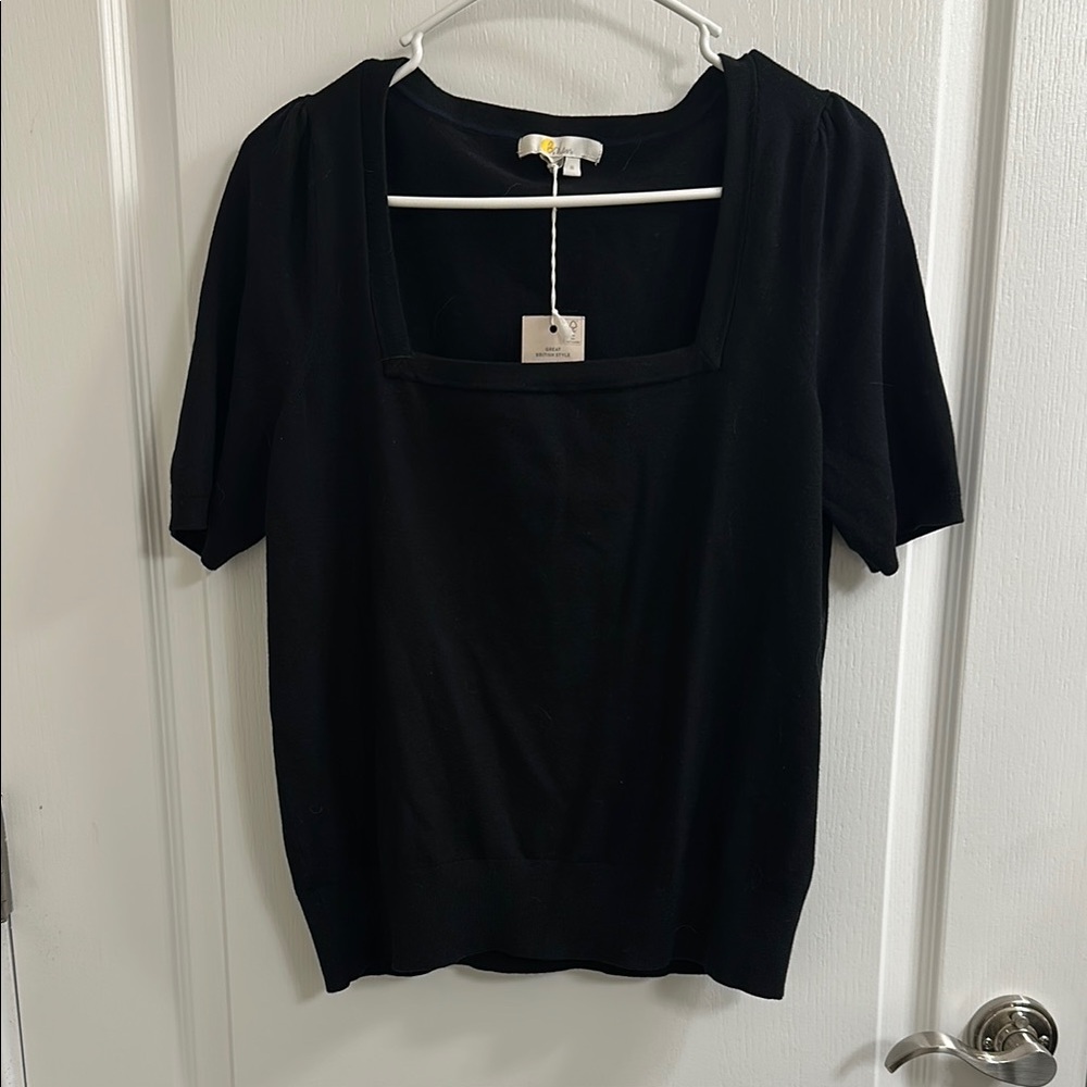 Boden Black Fitted Blouse